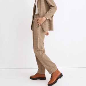 Huston Pull-On Tapered Pants in Plaid